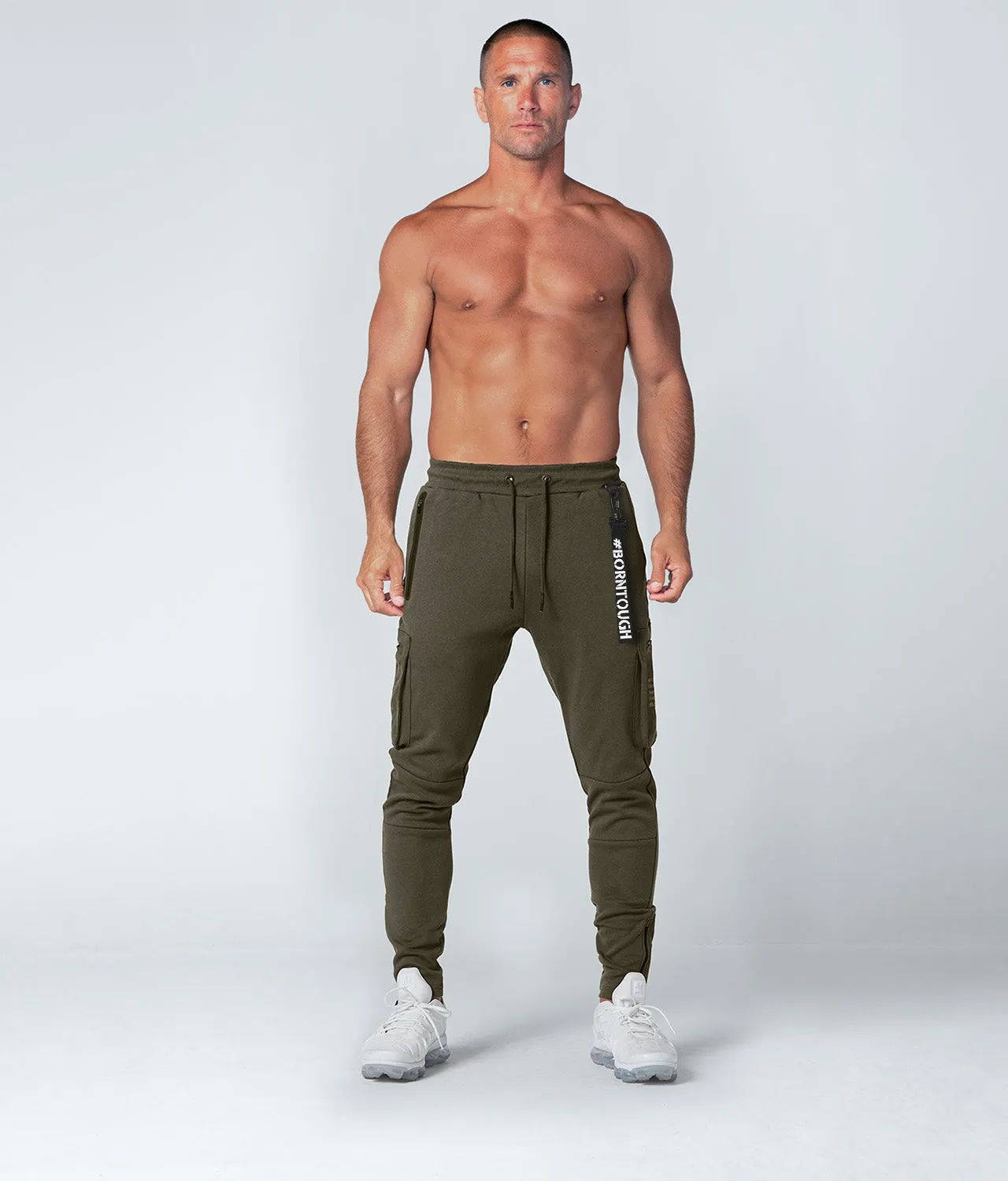 2100 . Viscose Fitted Jogger - Military Green