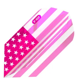 30-3603 Viper V-100 Flights Slim USA Flag Pink