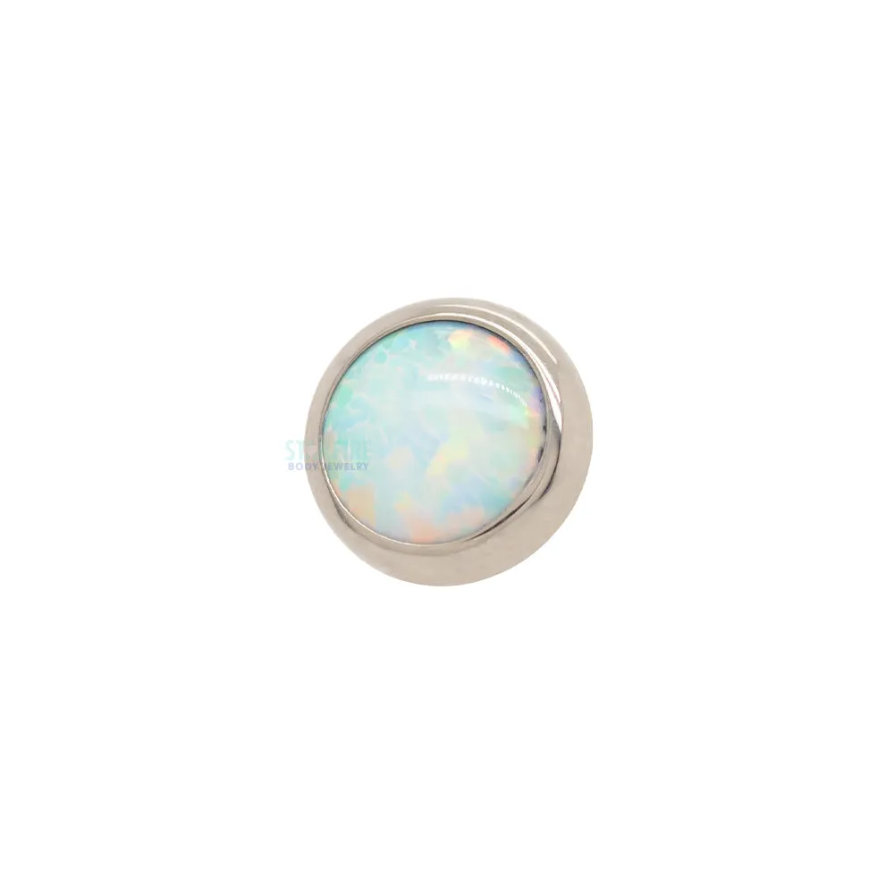 3mm Bezel-Set Opal Cabochon Threaded End