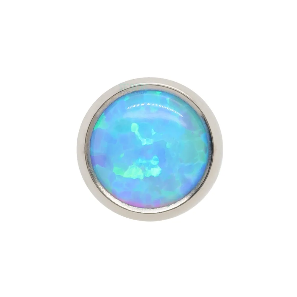 3mm Bezel-Set Opal Cabochon Threaded End