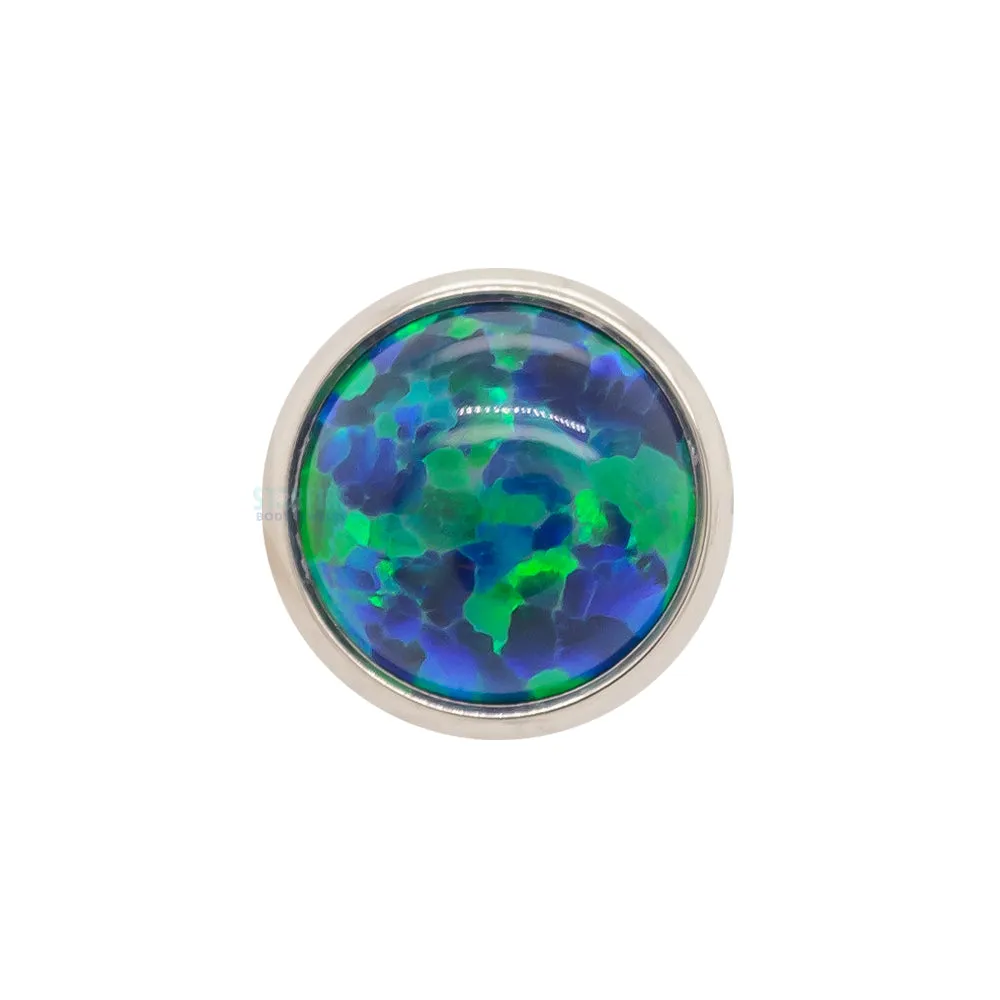 3mm Bezel-Set Opal Cabochon Threaded End