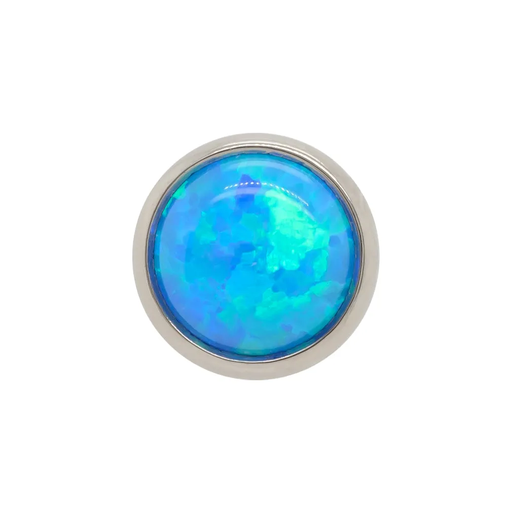 3mm Bezel-Set Opal Cabochon Threaded End