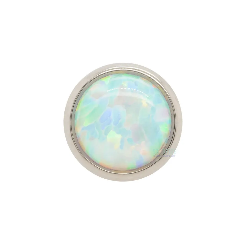 3mm Bezel-Set Opal Cabochon Threaded End