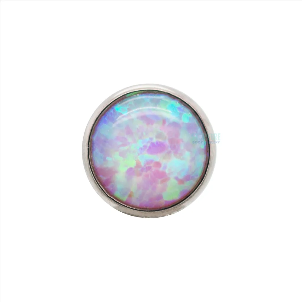 3mm Bezel-Set Opal Cabochon Threaded End