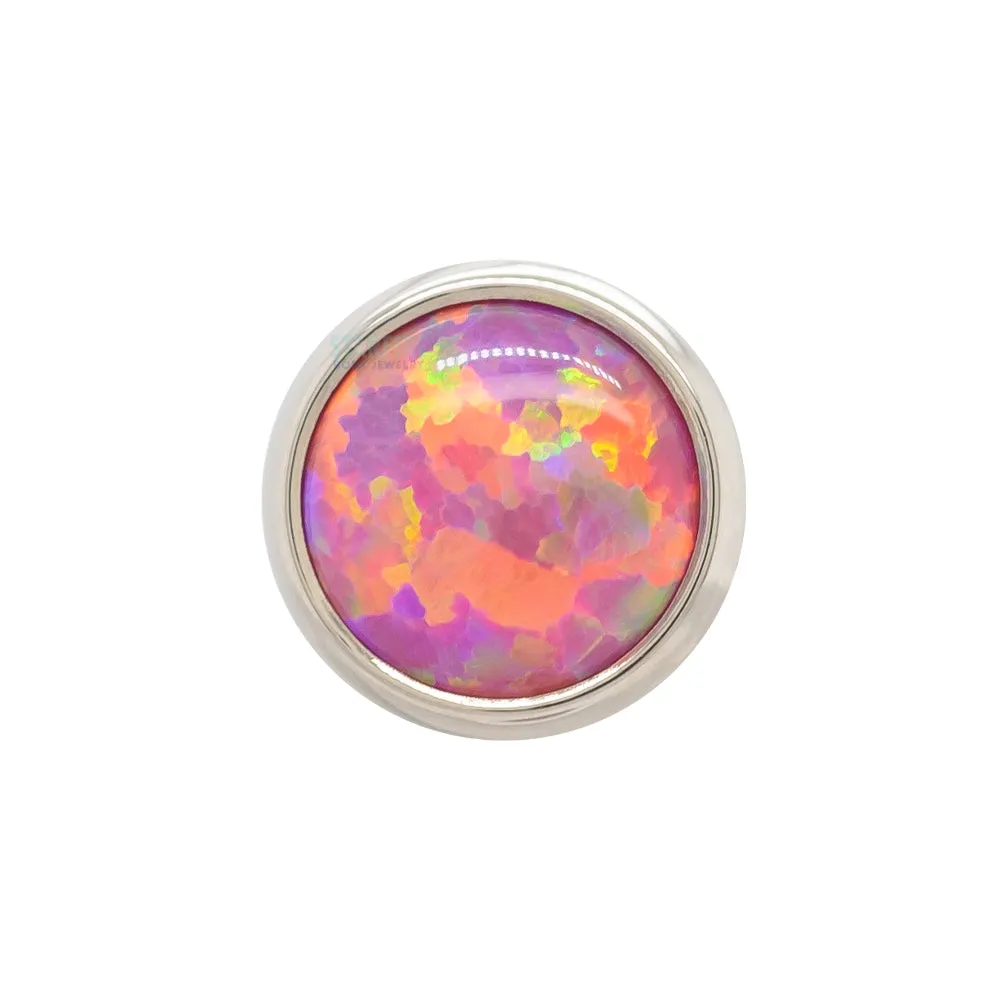 3mm Bezel-Set Opal Cabochon Threaded End