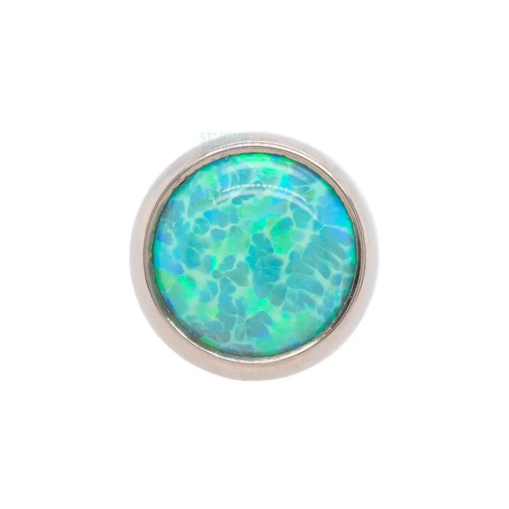 3mm Bezel-Set Opal Cabochon Threaded End