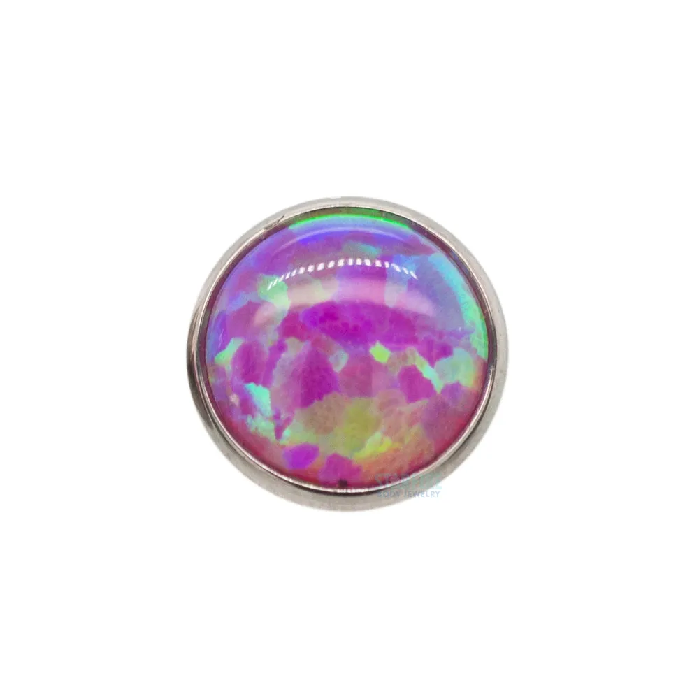 3mm Bezel-Set Opal Cabochon Threaded End