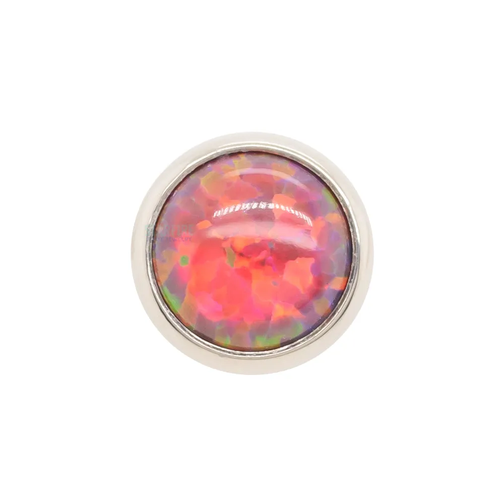 3mm Bezel-Set Opal Cabochon Threaded End