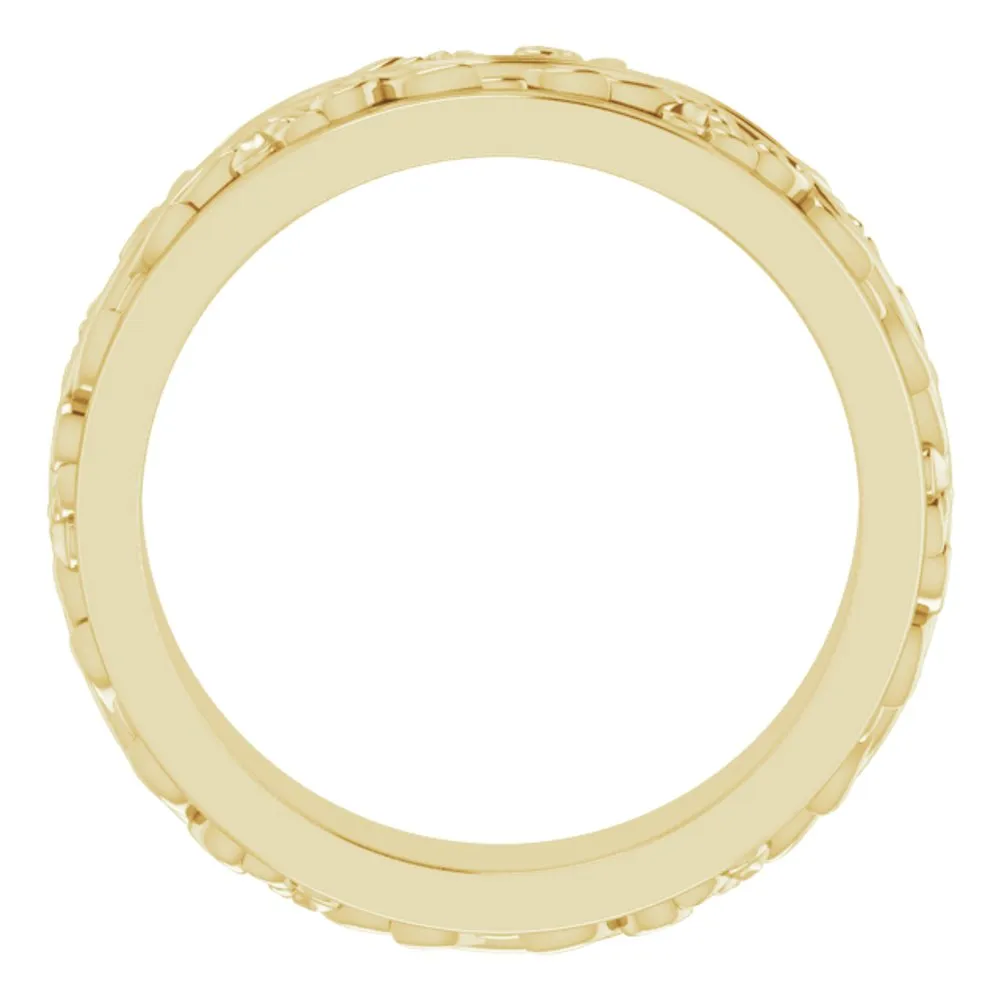 5mm 14K Yellow Gold Sculptural Standard Fit Band