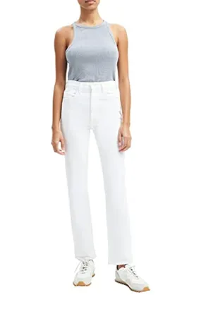 7 For All Mankind Women's Straight Leg Jeans White Size 29