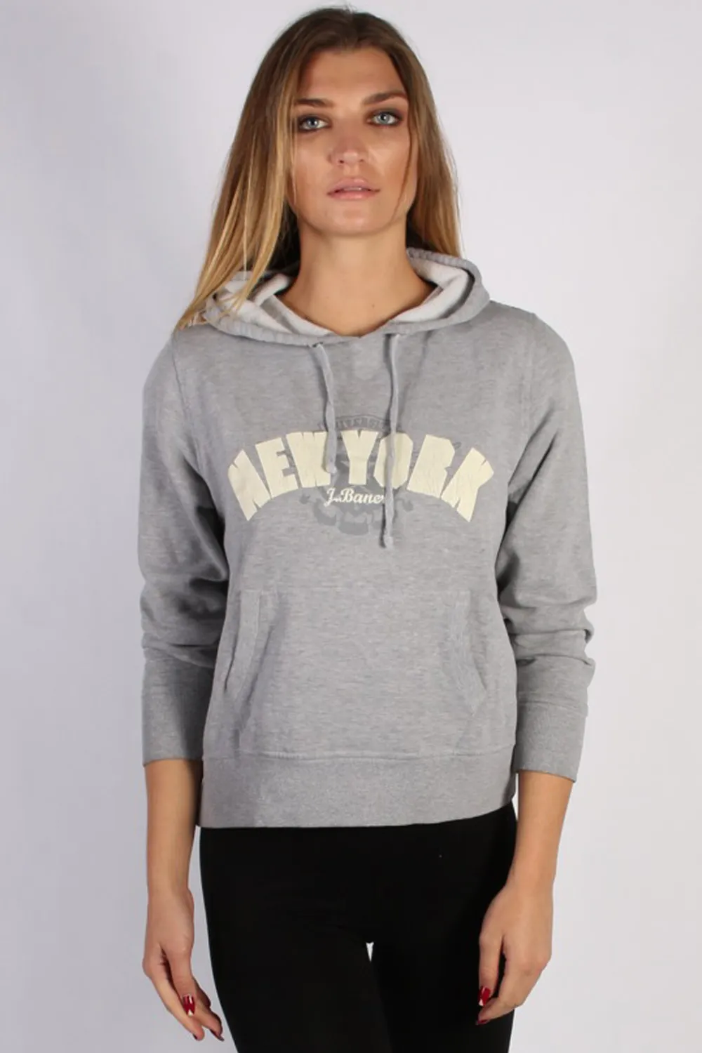 90s Hoodie Sweatshirt Retro Grey XL - Pepper Tree London