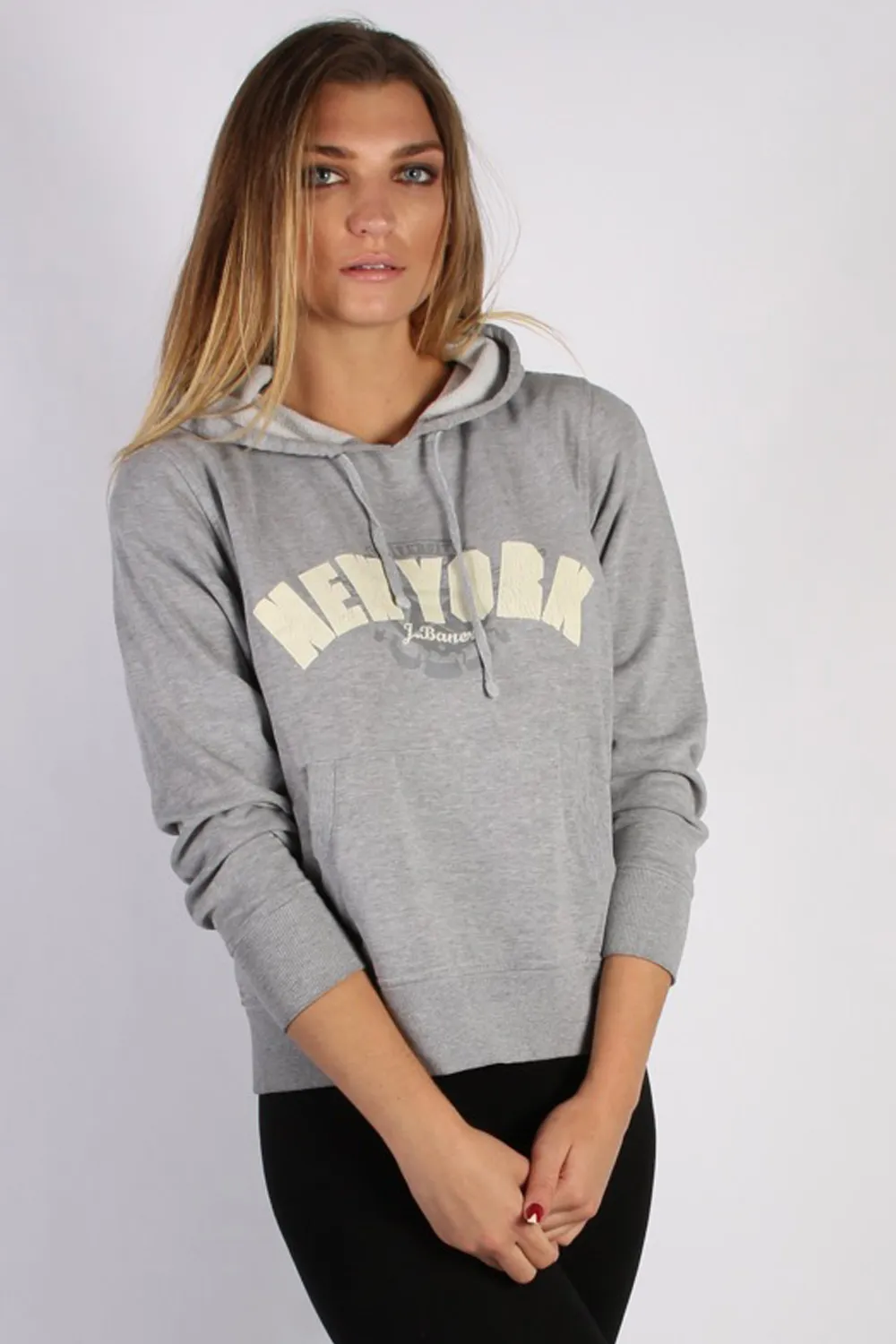 90s Hoodie Sweatshirt Retro Grey XL - Pepper Tree London