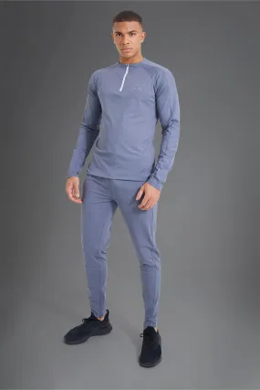 Active Gym Reflective Panel 1/4 Zip Tracksuit