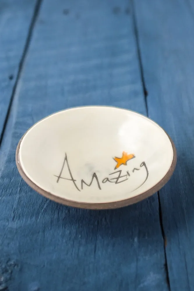 Amazing Hand Painted Ceramic Mini Bowl