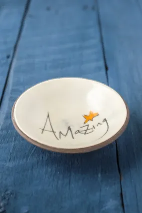 Amazing Hand Painted Ceramic Mini Bowl