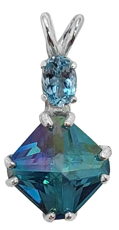 Aqua Aura Mini Magician Stone? with Oval Cut Aquamarine