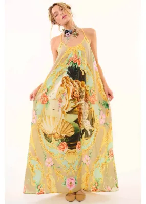 Aratta Birth Of Venus Maxi Dress Pearl