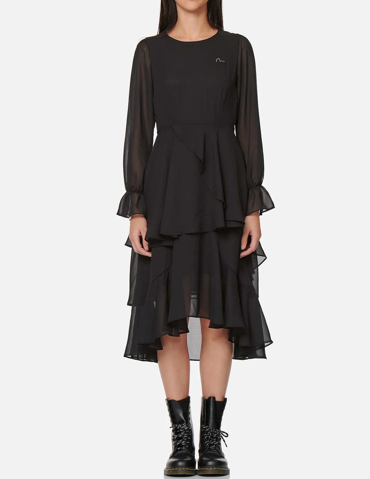 Asymmetric Layer See Through Dress