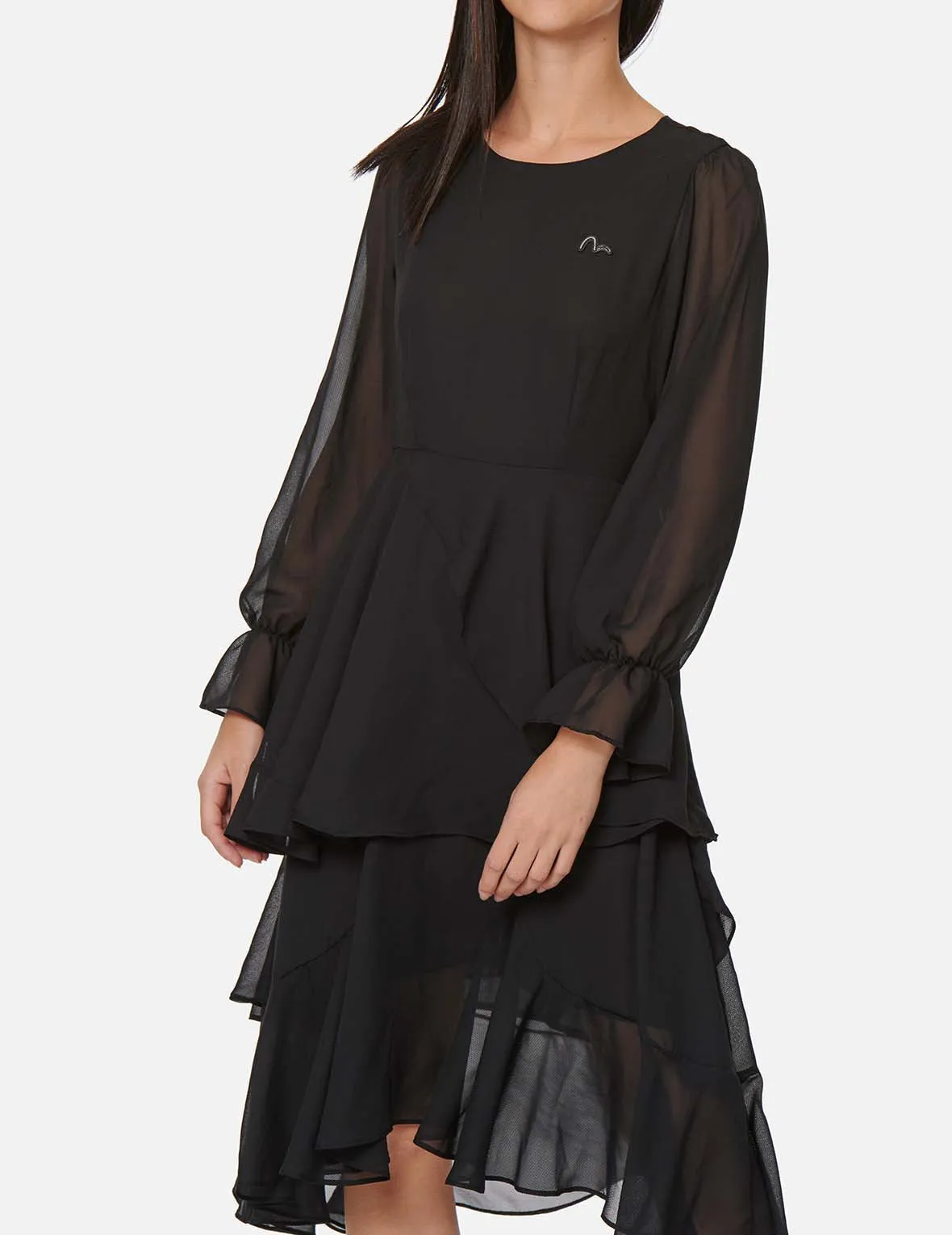 Asymmetric Layer See Through Dress