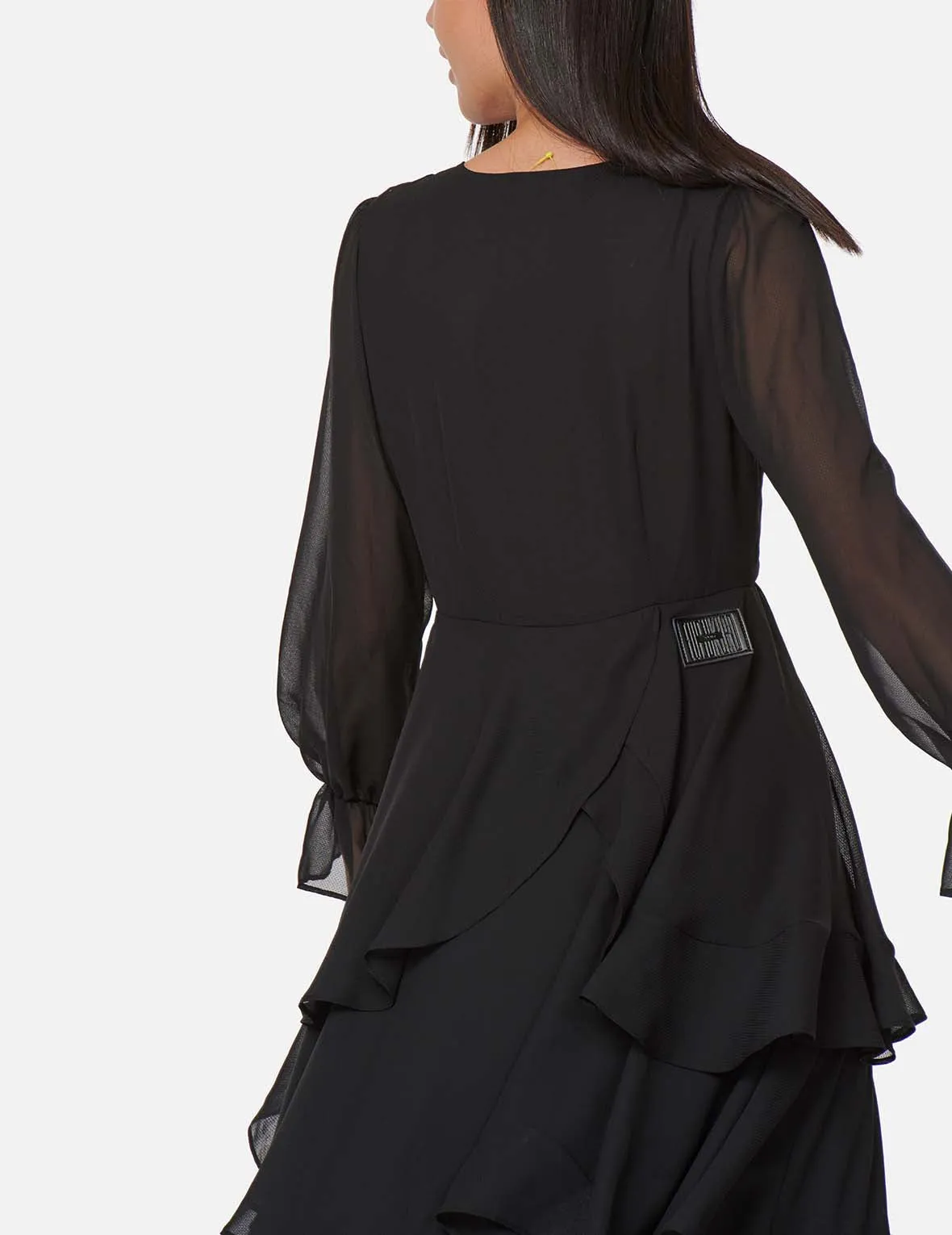 Asymmetric Layer See Through Dress