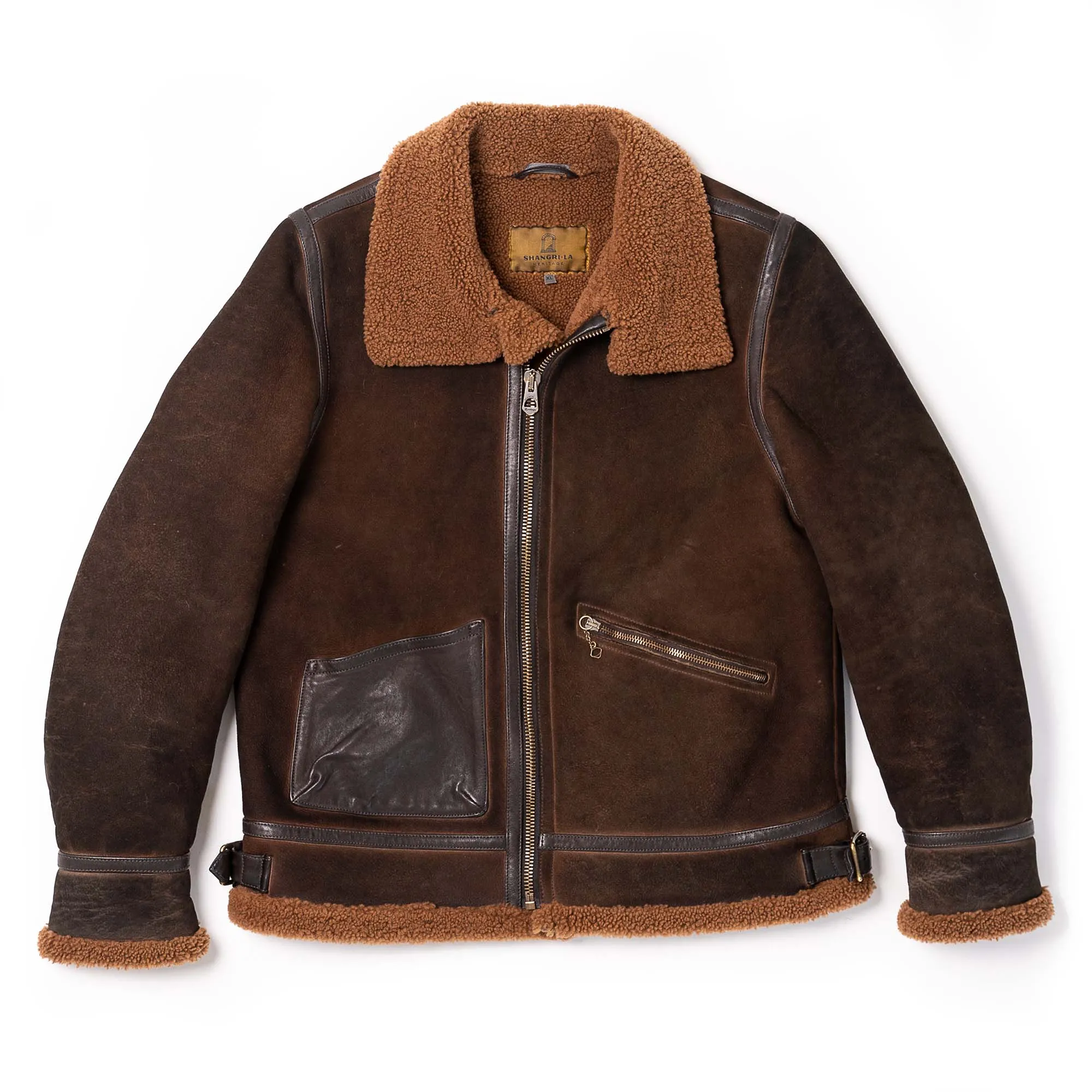 “Aviatore” B-3 Castagno Shearling Jacket - Shangri-la Heritage