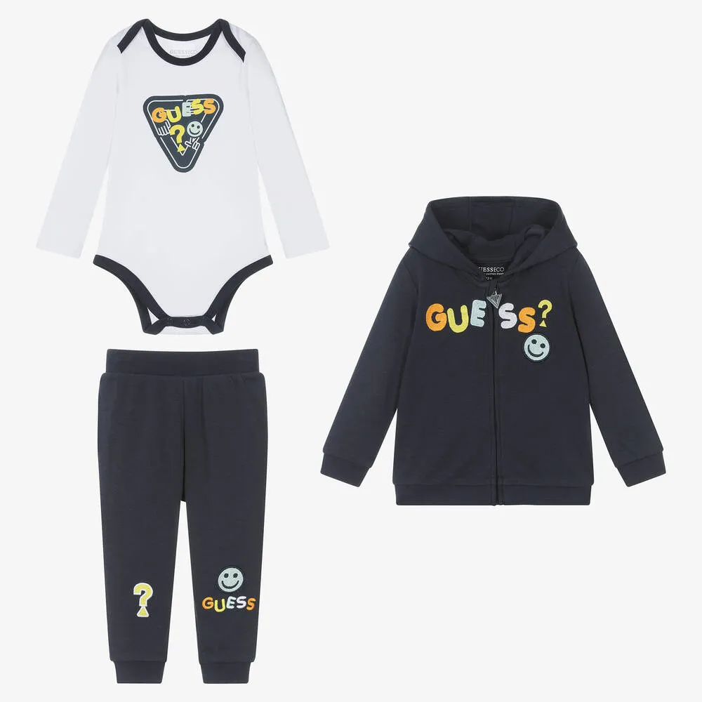 Baby Boys Navy Blue Tracksuit Set