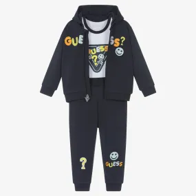 Baby Boys Navy Blue Tracksuit Set