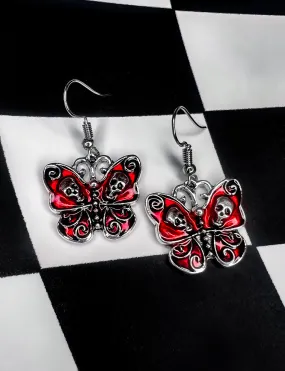 BAD BUTTERFLY EARRINGS - RED