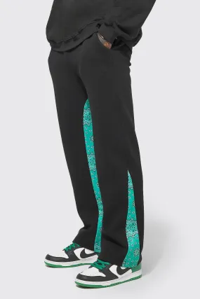 Bandana Gusset Detail Double Waistband Jogger