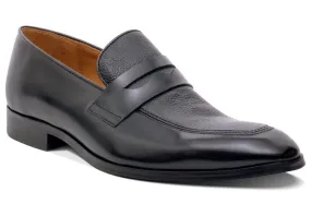 Barker Camden Polished/Grain Leather Loafer - Black Calf