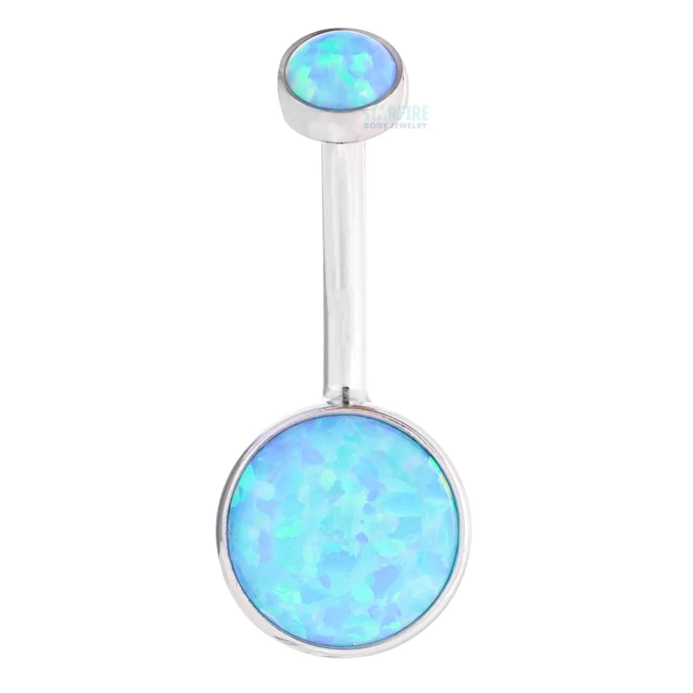 Bezel-set Opal Navel Curve