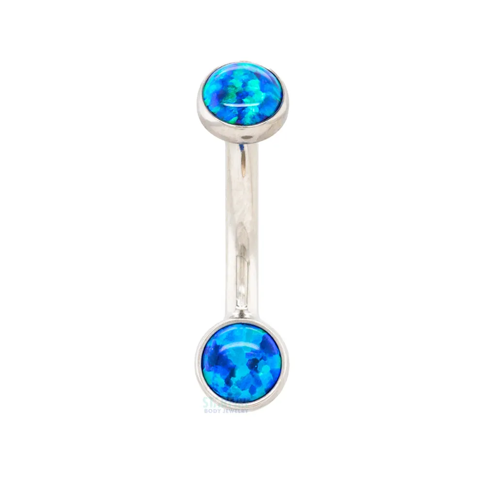 Bezel-set Opal Navel Curve