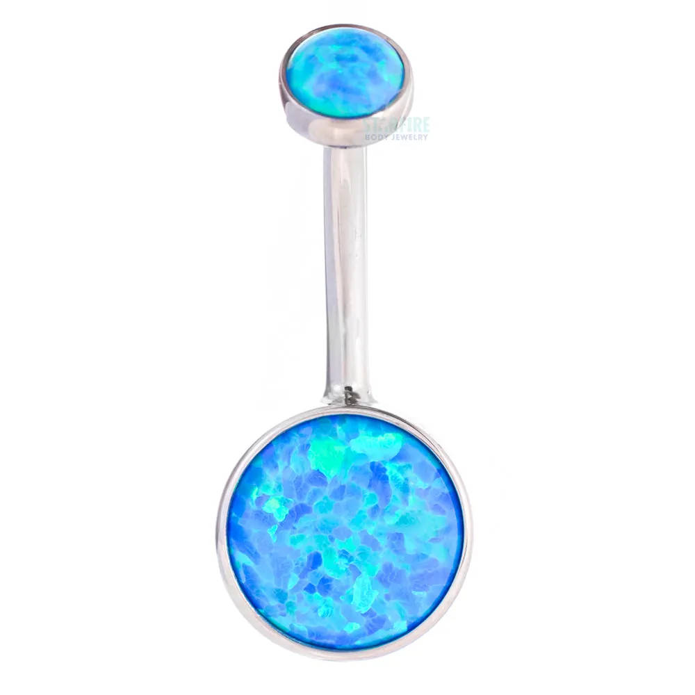 Bezel-set Opal Navel Curve