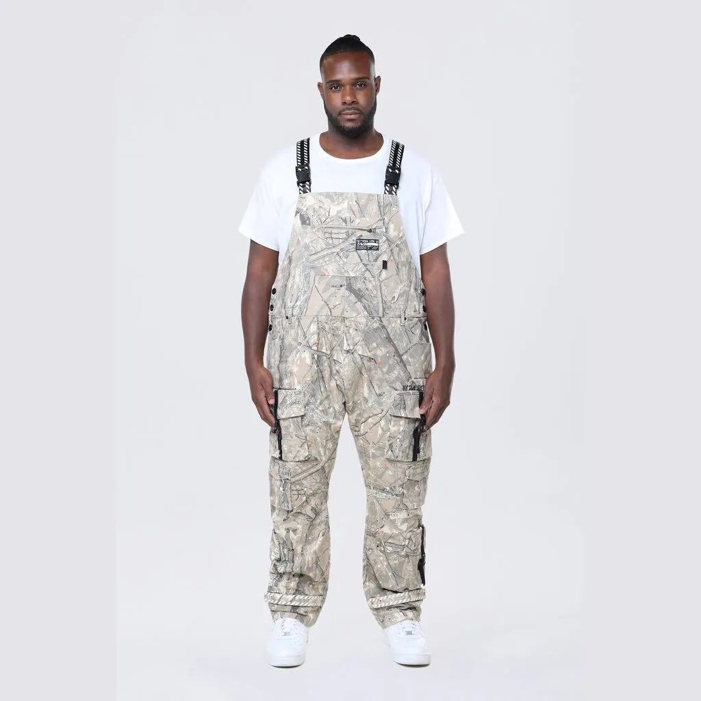 Big and Tall - Utility Twill Overalls - Khaki Hunting Camo