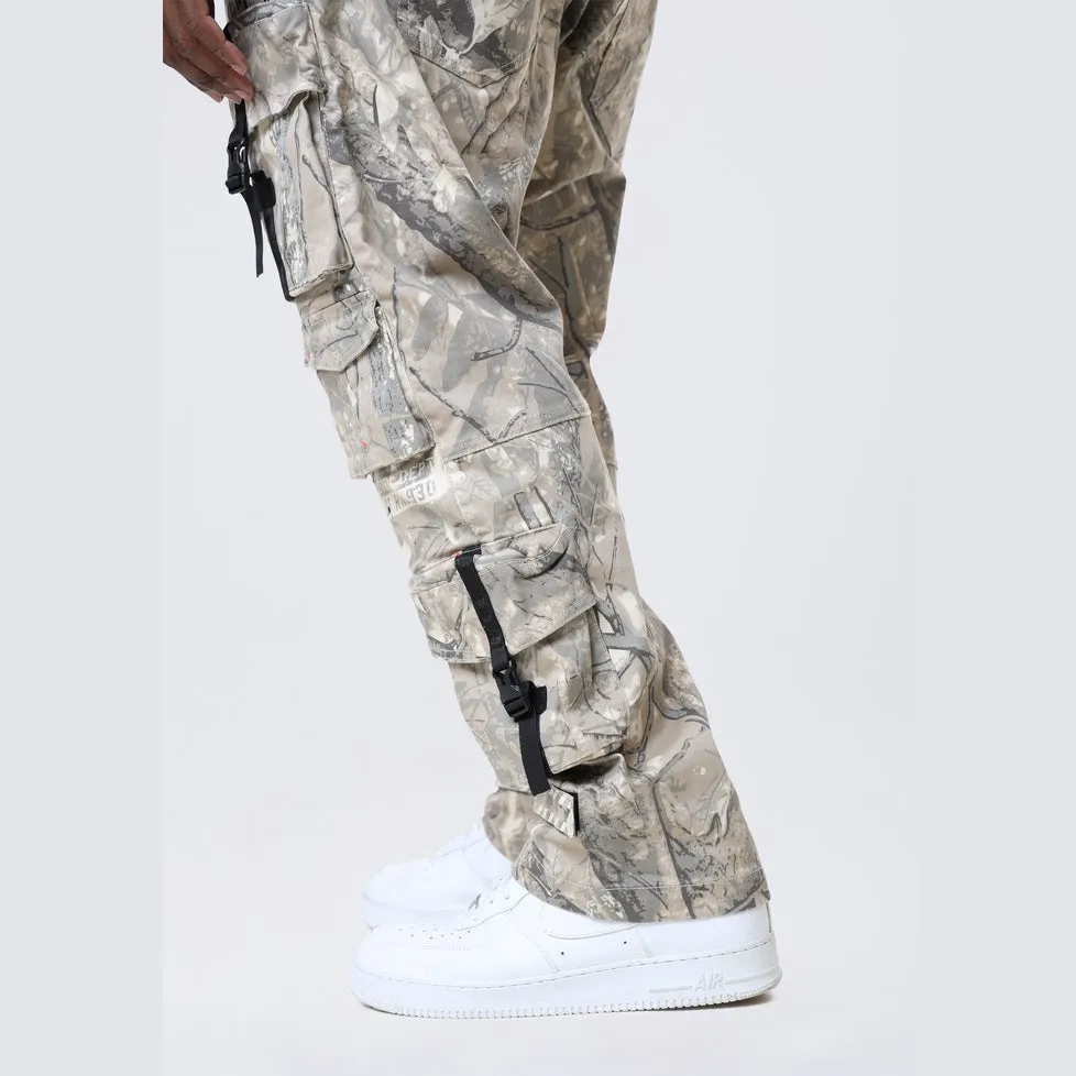 Big and Tall - Utility Twill Overalls - Khaki Hunting Camo