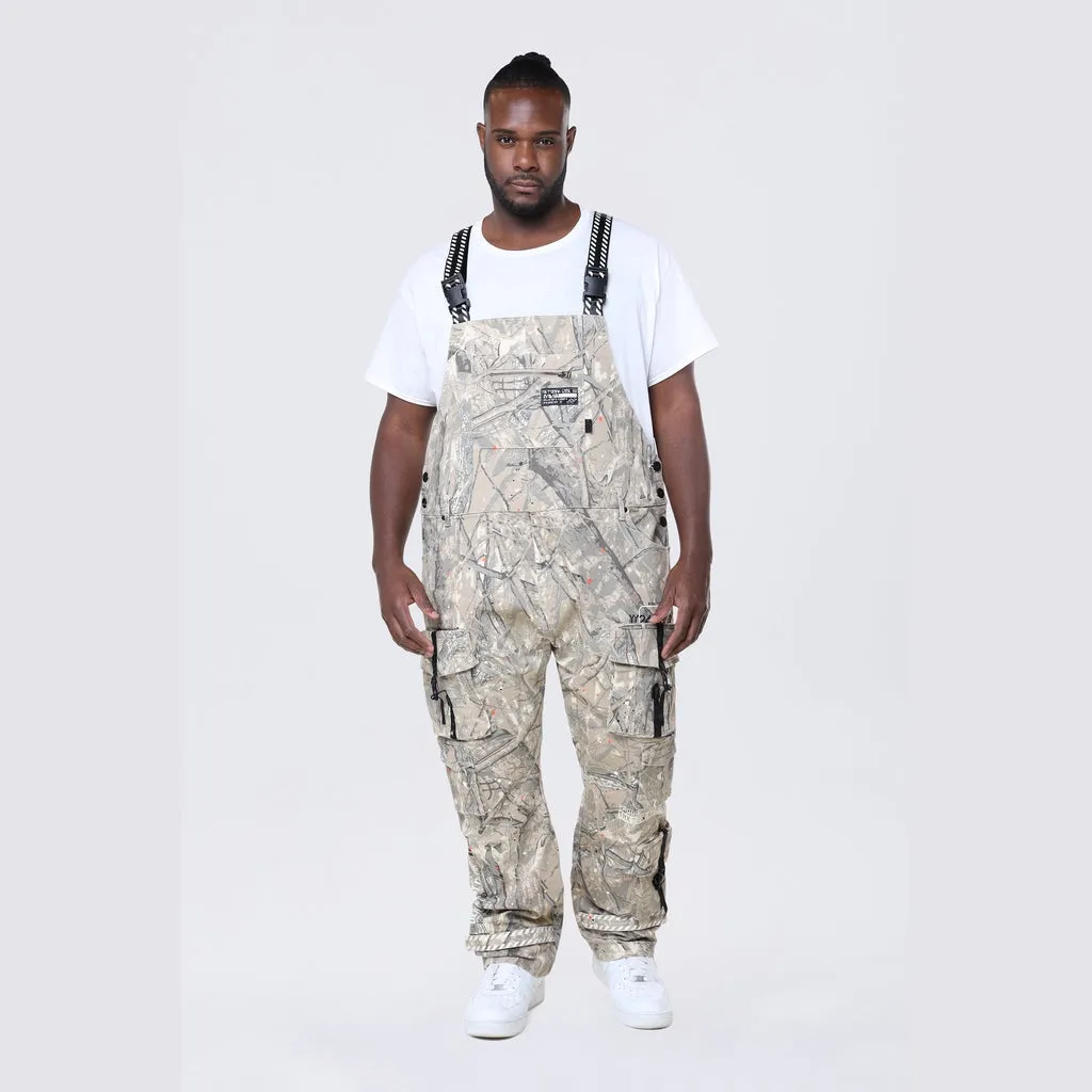 Big and Tall - Utility Twill Overalls - Khaki Hunting Camo