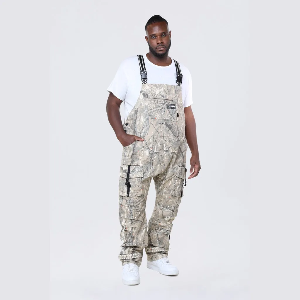 Big and Tall - Utility Twill Overalls - Khaki Hunting Camo