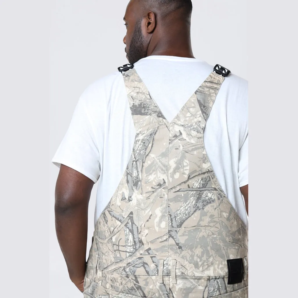 Big and Tall - Utility Twill Overalls - Khaki Hunting Camo