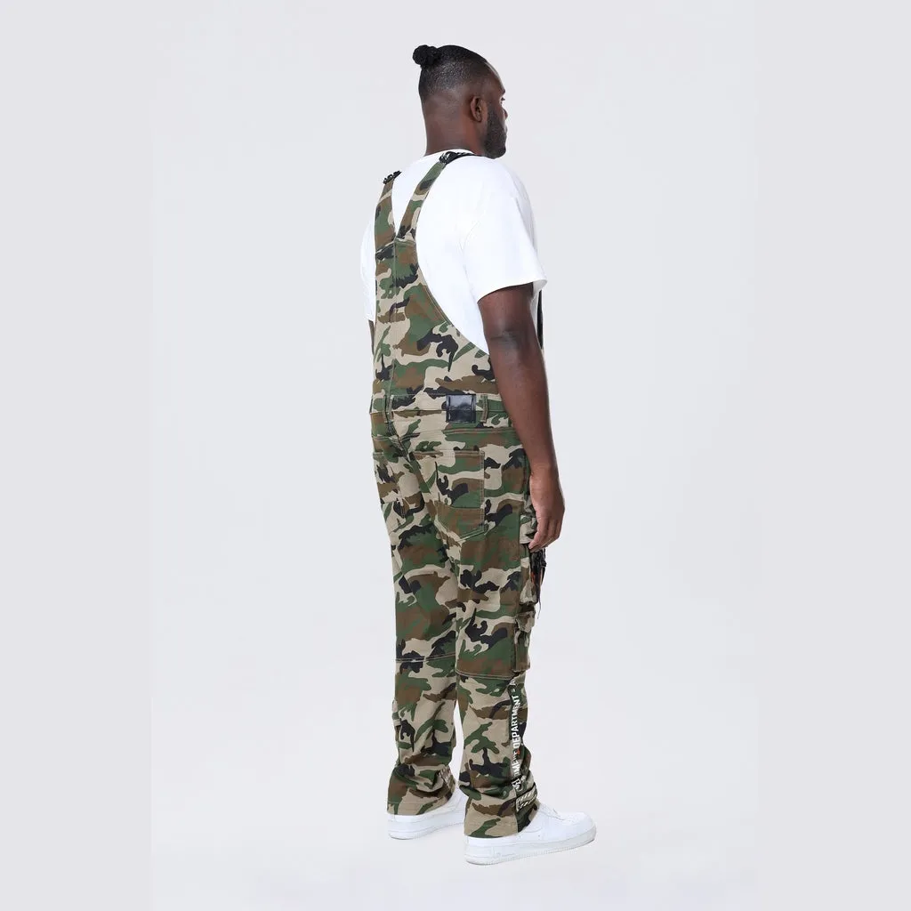 Big and Tall - Utility Twill Overalls - Wood Camo