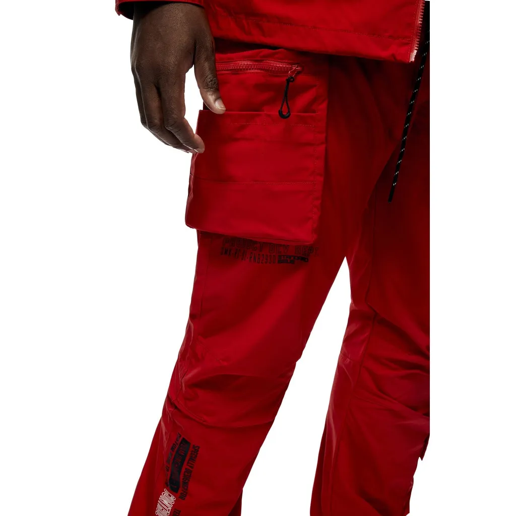 Big and Tall - Utility Windbreaker Pants - Red