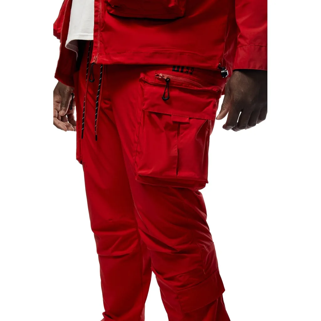 Big and Tall - Utility Windbreaker Pants - Red