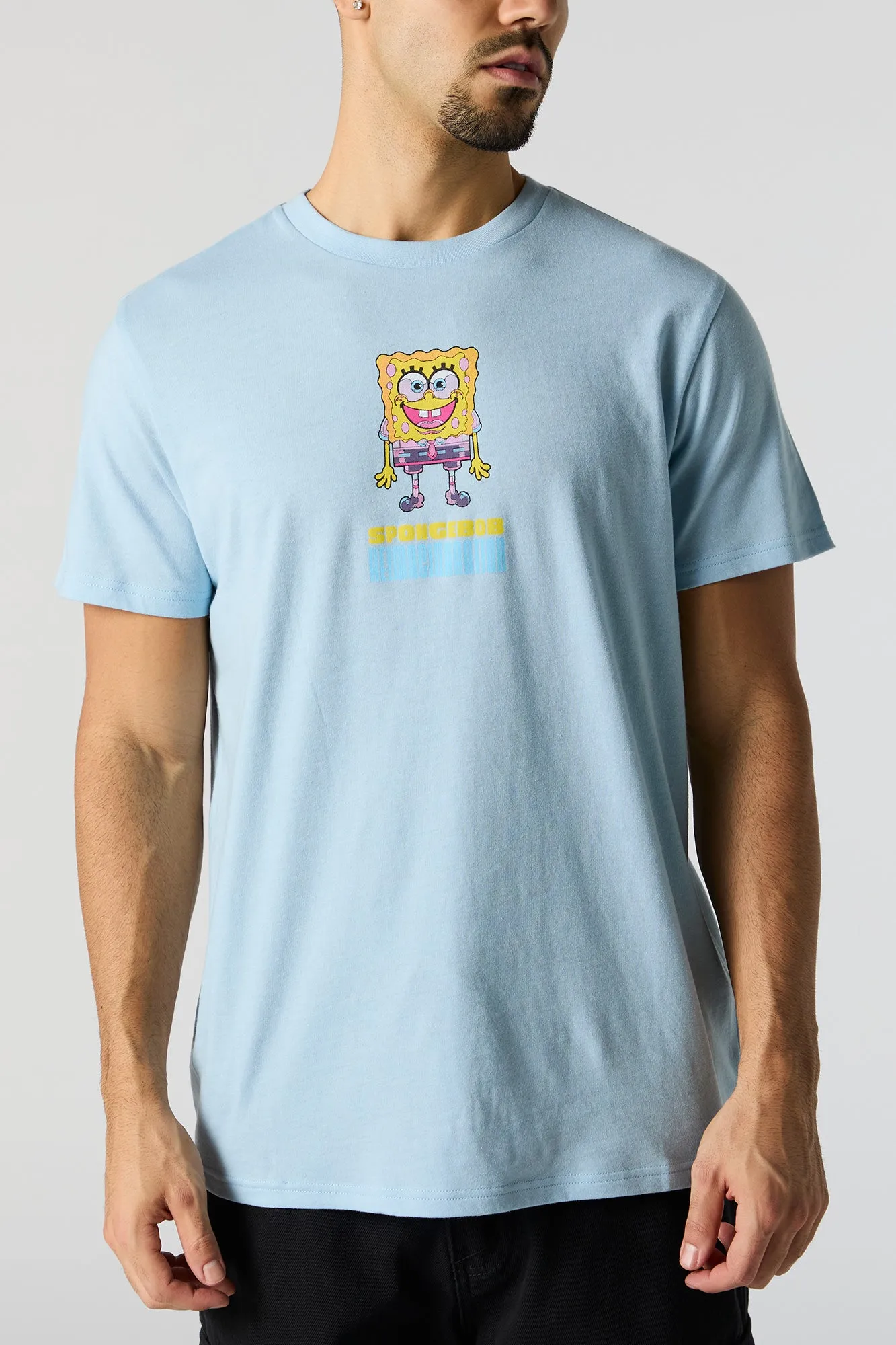 Blue SpongeBob Reimagination Graphic T-Shirt