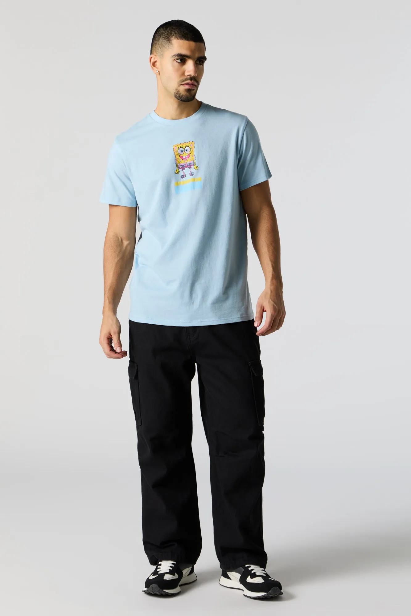 Blue SpongeBob Reimagination Graphic T-Shirt