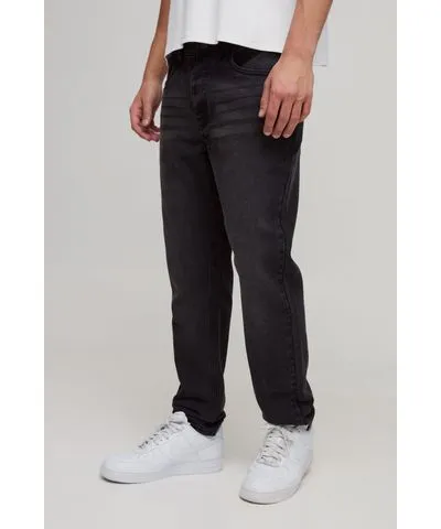 boohooMAN Mens Slim Rigid Jean in Charcoal