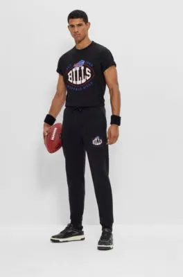 BOSS x NFL cotton-blend tracksuit bottoms with collaborative branding