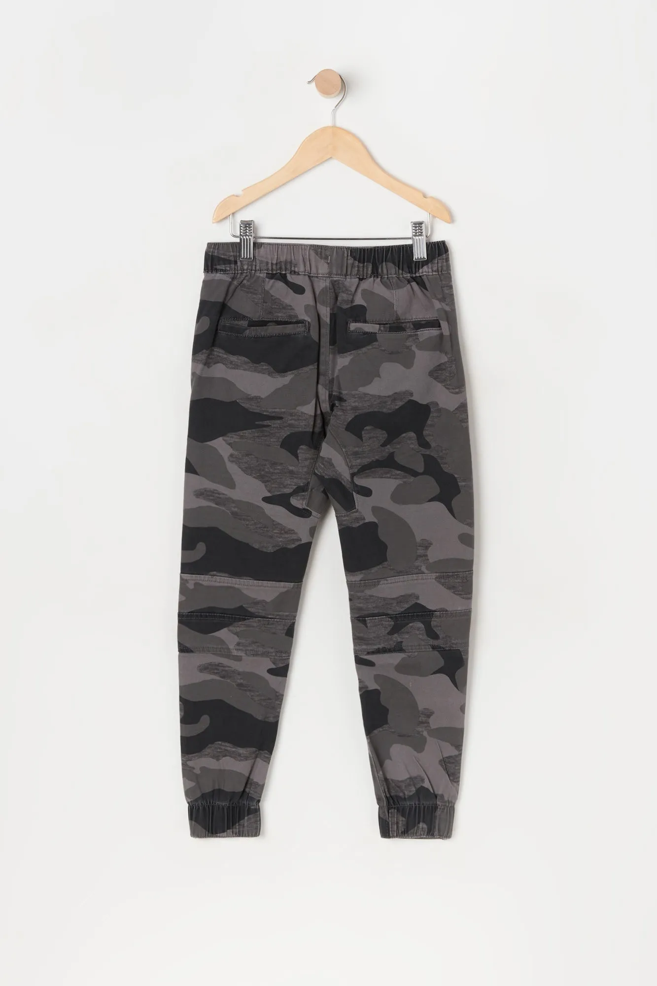 Boys Camo Print Moto Jogger