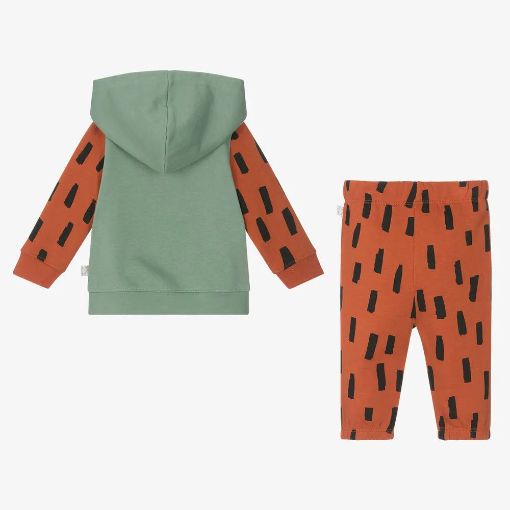 Boys Green & Brown Fox Tracksuit