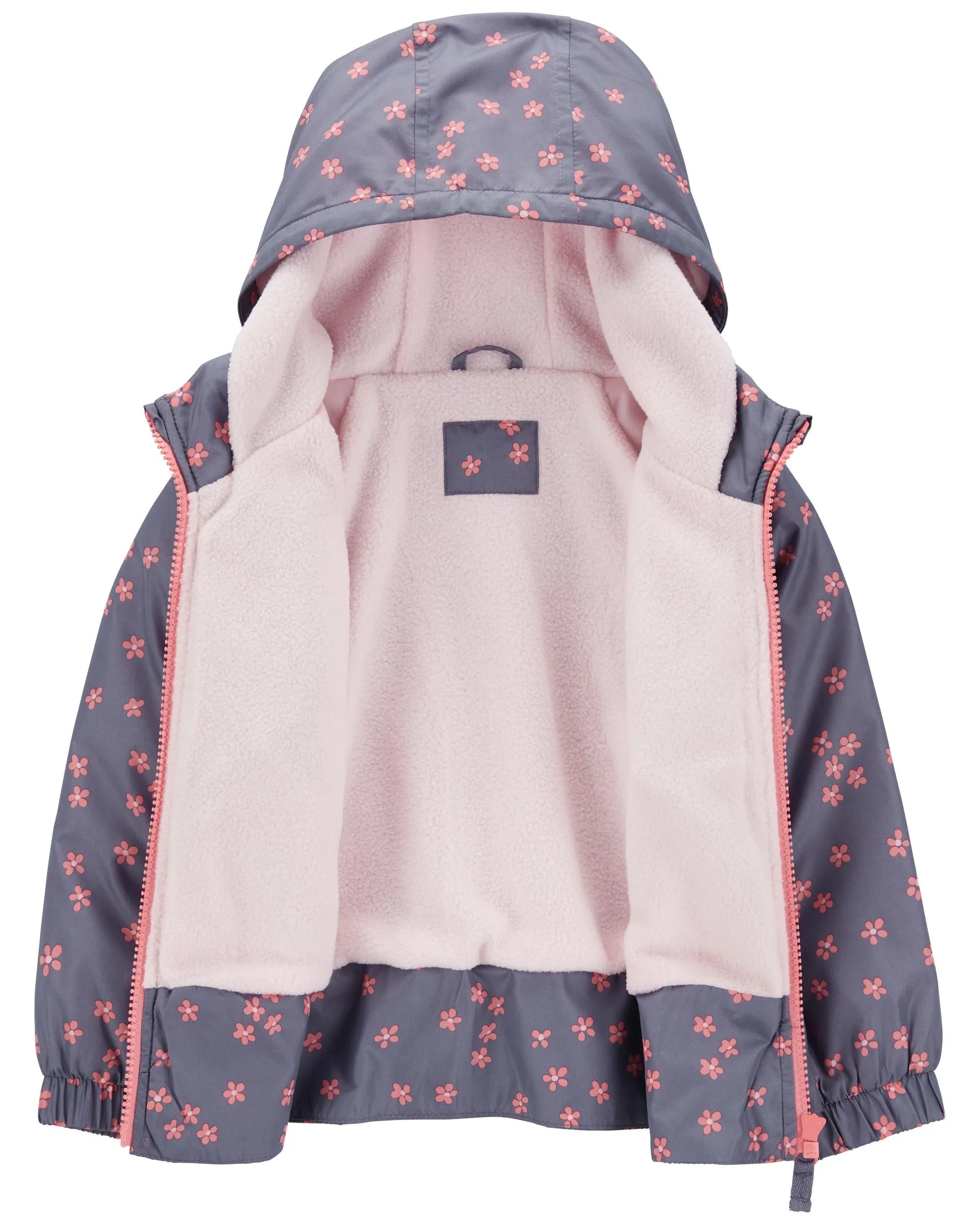 Carters Oshkosh Kid Fleece-Lined Printed Flower Jacket