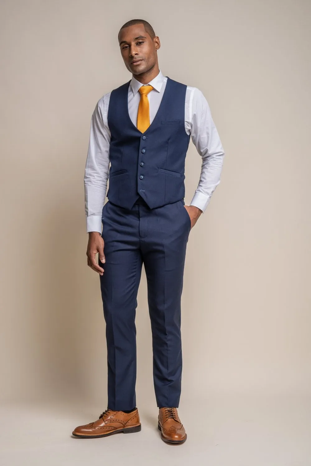 Cavani Jefferson Navy Wedding 3 Piece Slim Fit Suit