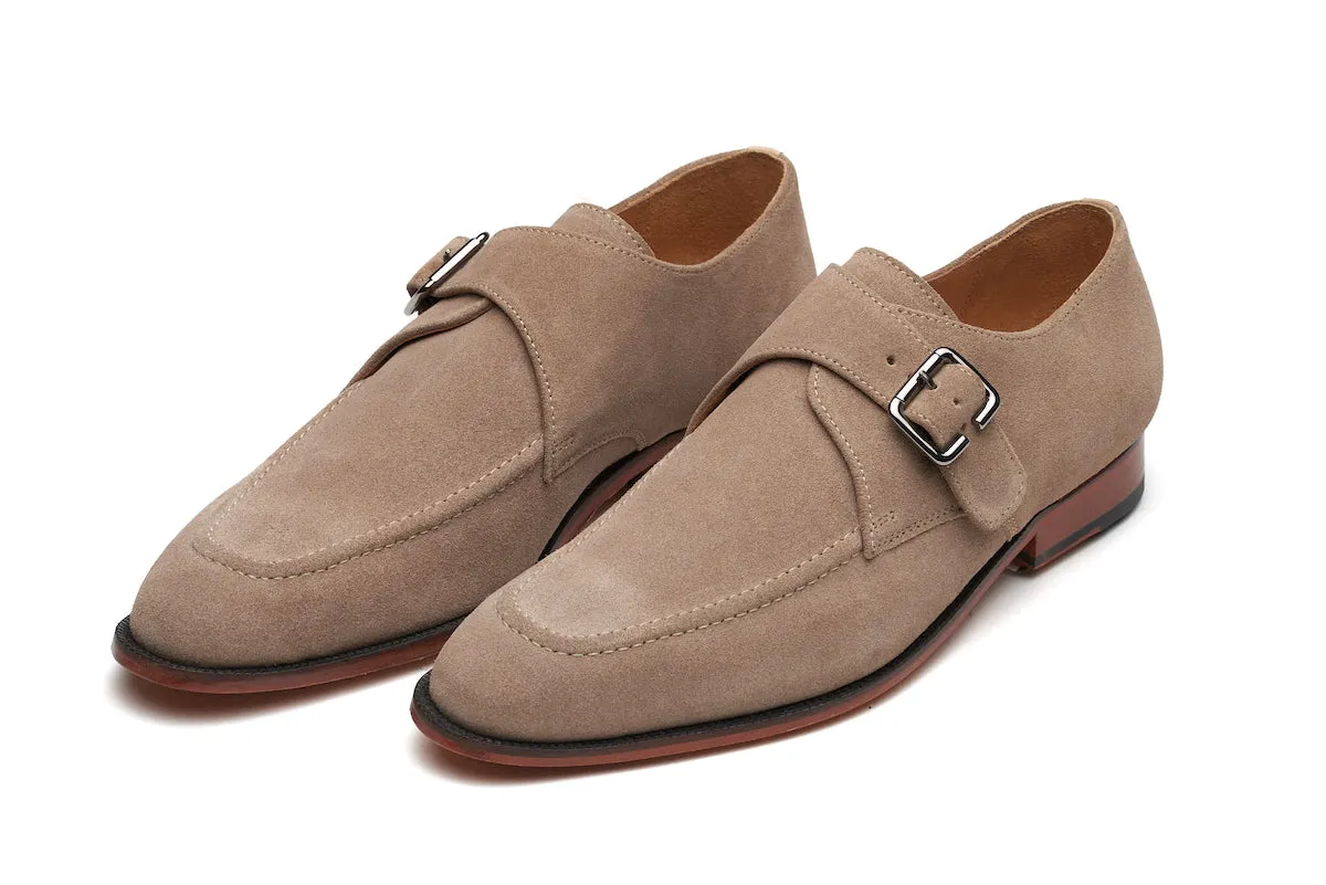 Claphalm Single Monkstrap - Taupe Suede